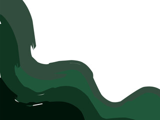Obraz premium Green wave wavy waves ilustration background art ilustration aesthetic 