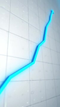 Financial growth chart illustrating upward trend and increasing profitability over time
