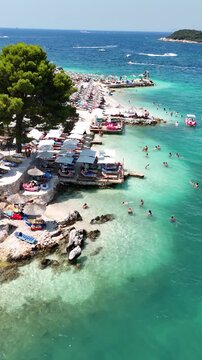 Ksamil Beach Albania by drone