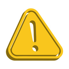 Warning Triangle Icon with Exclamation Mark transparent background