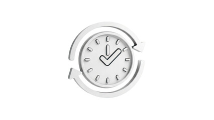 Clock with Circular Arrows Icon