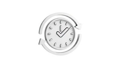Clock with Circular Arrows Icon