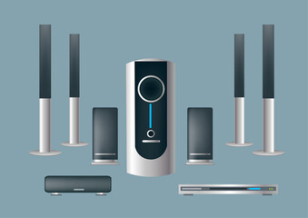 Home Cinema Sound System with Subwoofer