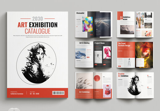 Minimal Art Exhibition Catalog Layout