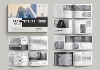 Architecture Portfolio Brochure Layout Landscape Template