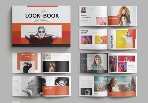 Fashion Look Book Brochure Layout Landscape