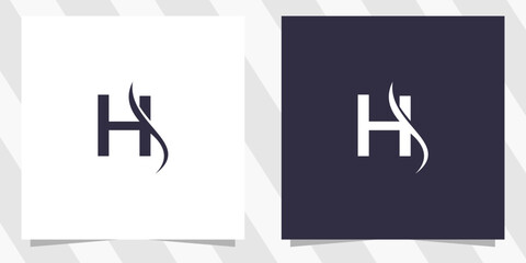 Letter h logo design vector