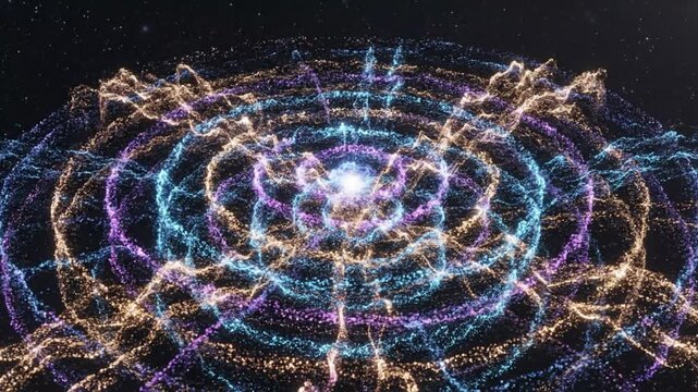 Abstract Cosmic Energy Wave Pattern, Fractal Light Nebula, Science  Technology