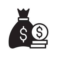 Saving Money Vector Logo Icon