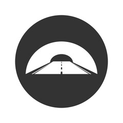Fototapeta premium Road Tunnel icon isolated on transparent background