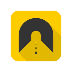 Fototapeta premium Road Tunnel icon isolated on transparent background