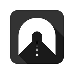 Fototapeta premium Road Tunnel icon isolated on transparent background