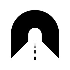 Fototapeta premium Road Tunnel icon isolated on transparent background