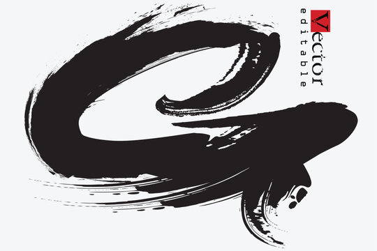 brush strokes letter G, Brush stroke and texture, grunge paint element, brush stroke art, black ink brush stroke on white background.Ink paint on brochure, Design elements.eps