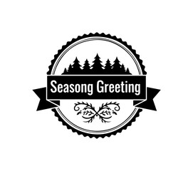 Seasonal Greeting Card with Forest Theme