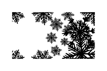 Winter Snowflakes and Pine Branches Collection