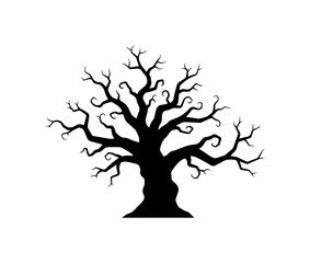 Leafless Tree Silhouette for Halloween