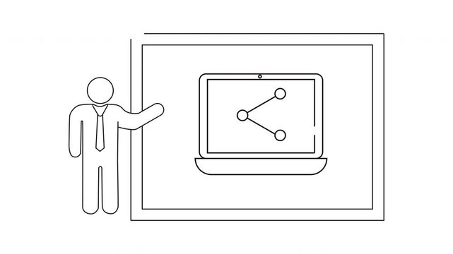 Presentation on Network Sharing - Continuous Line Drawing Animation.