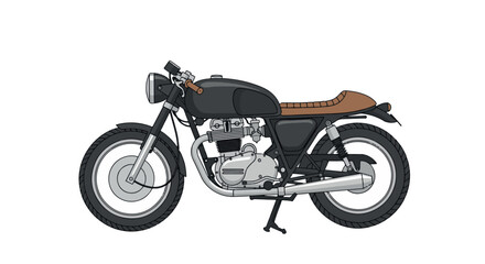 Fototapeta premium Vintage Cafe Racer Motorcycle Vector