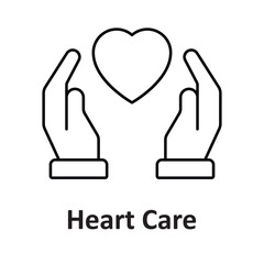 Fototapeta premium Heart Care Vector Icon which can easily modify or edit