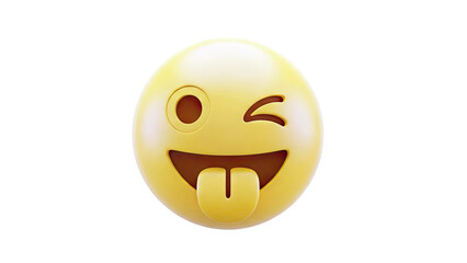 Fototapeta premium Winking Face with Tongue Emoji