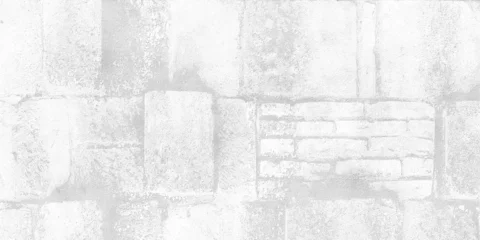 White blocks wall texture. Grunge wallpaper or ceramic tile surface. © Vidal