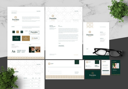 Green And Brown Brand Guidlines skincare