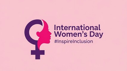 International women's day logo with feminist symbol