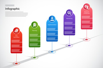 Diagram Timeline Company milestones Concept