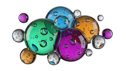 Colorful Bubbles with Internal Bubbles