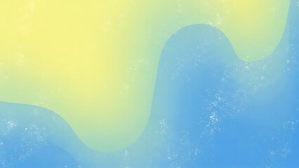 Abstract  grainy noise texture abstract blue and yellow gradient background with white specks and wavy lines