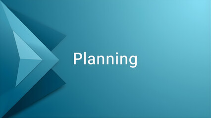Planning concept on blue background graphic