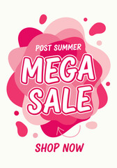 Summer pink mega sale banner post