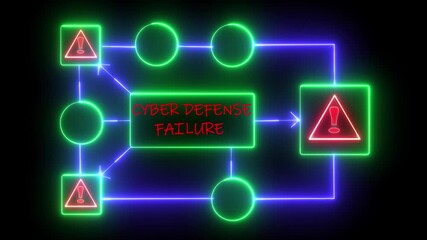 Blue digital shield glows at center with virus threat icons orbiting in neon lines, Cyber protection theme shows vigilance in vaccination, covid vaccine, flu shot defense 