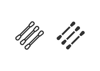 Obraz premium Cotton Bud Icon Set Multiple Style Collection