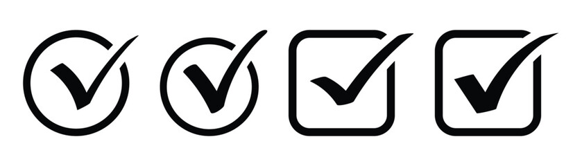 Check mark icon. Vector illustration