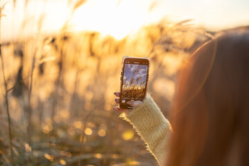 生石高原の夕暮れ