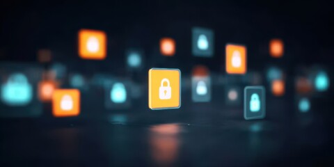 Fototapeta premium A secure future system uses software driven innovation to protect information throughout the network