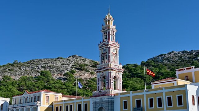 Panormitis Monastery Church on Symi Island, Greece