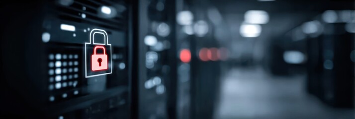Fototapeta premium A secure network depends on a system where software and firewall guard confidential information