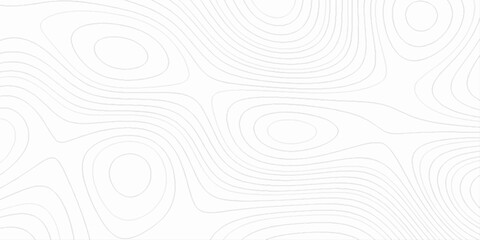 Abstract topo contour map on white background, topographic contour lines map seamless pattern, topographic map, geographic mountain relief diagram line wave carve pattern. © MUHAMMAD TALHA