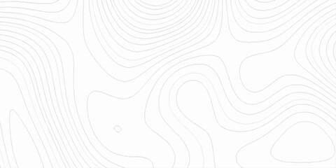 Abstract topo contour map on white background, topographic contour lines map seamless pattern, topographic map, geographic mountain relief diagram line wave carve pattern. © MUHAMMAD TALHA