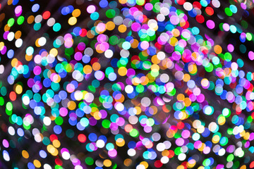 Abstract unfocused colorful background with no one. Defocused blur color. Bokeh colorful Xmas. Blurred bokeh background. Defocused colorful abstraction. Blur bokeh backdrop