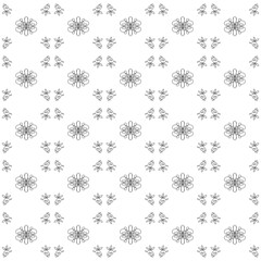 Abstract seamless pattern with floral ornament, ethnic motif pattern