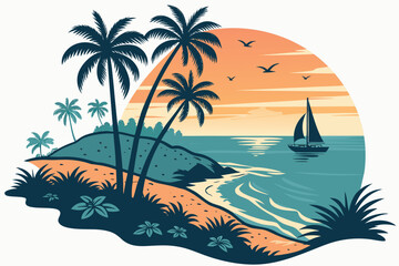 Tropical Island Sunrise Beach Escape