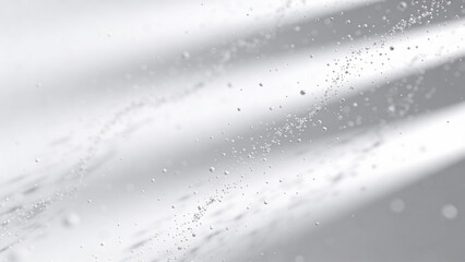 Obraz premium White Abstract Particle Splash Background with Floating Powder and Soft Dust Motion, Clean Minimal Design for Cosmetic, Science and Premium Visual Projects