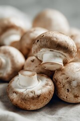 fresh mushrooms isolated on white background