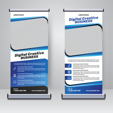 Corporate rollup or X banner design template