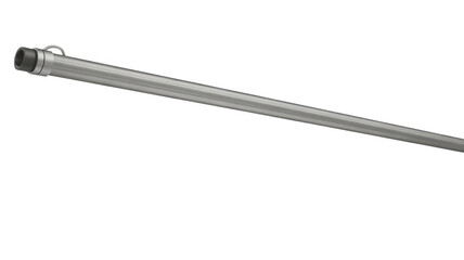 Metal Pipe with Black End Cap silver industrial isolated on a transparent background