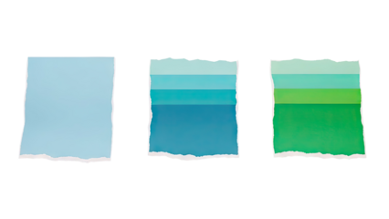 Abstract gradient ripped paper art